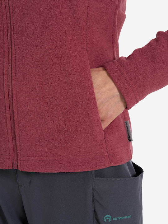 Women's Cardigan with Zipper Pink