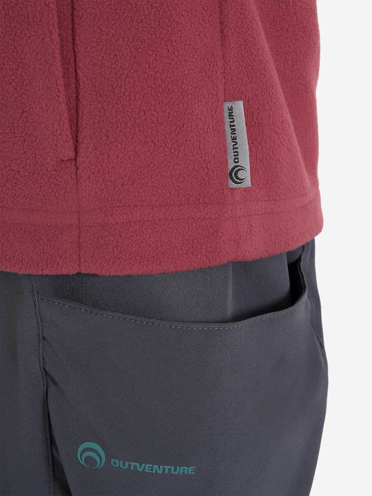 Women's Cardigan with Zipper Pink