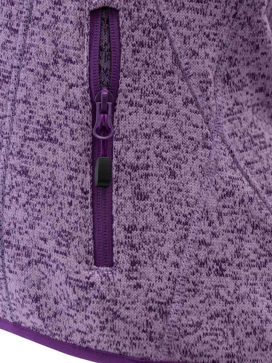 Jachetă de damă cu Fermoar Purple