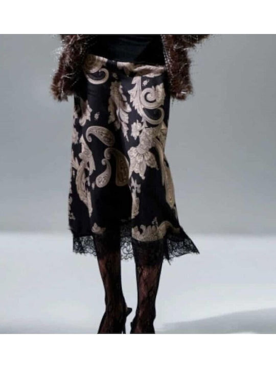Satin Skirt Marrone