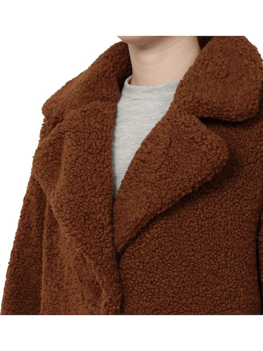 Kylie Γυναικείο Ταμπά Παλτό Teddy