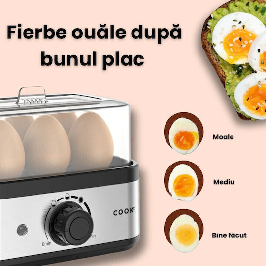 COOK-IT Fierbător de Ouă 6 Locuri 400W Gri