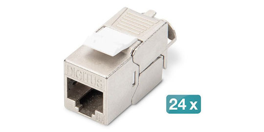 Digitus Patch Panel Keystone for Rack 1U 19 24 Sockets cat6a Gray