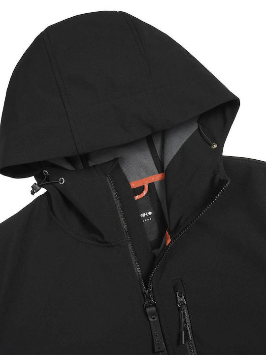 Winter Jacke Softshell Wasserdicht und Winddicht Black