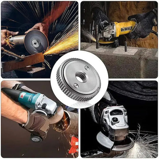 M14 Adapter Angle Grinder Zola Self-locking Universal Steel 5 X 1.3 Cm Silver