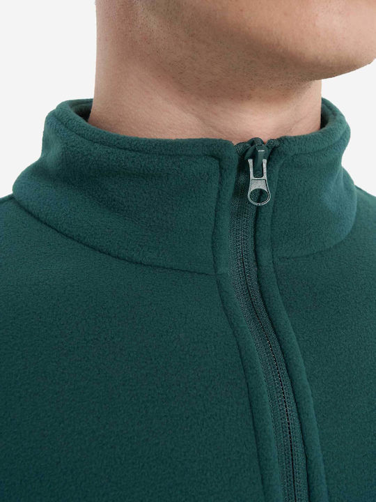 Men's Fleece Cardigan Green