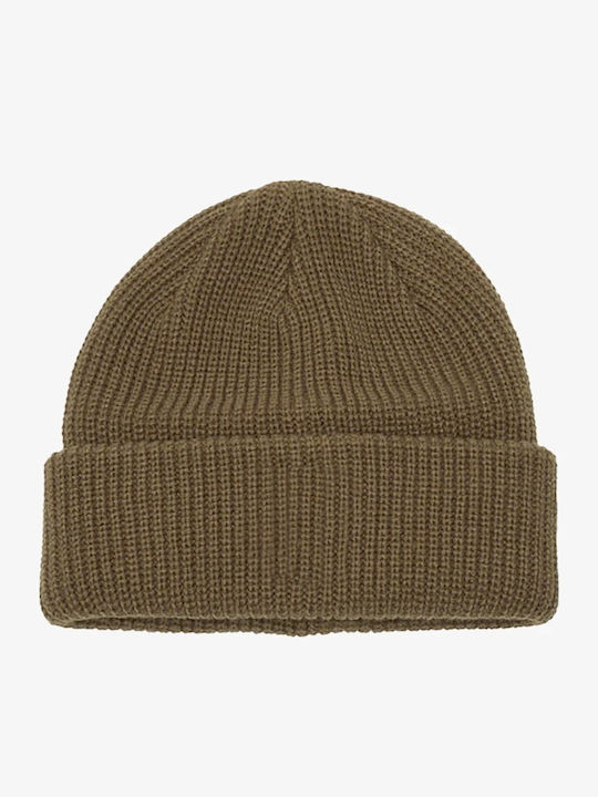 Icon Patch Cuff Beanie Beanie Knitted in Beige color