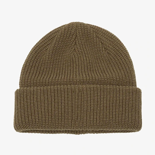 Icon Patch Cuff Beanie Männer Beanie Gestrickt in Beige Farbe