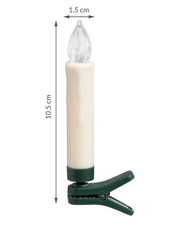 Led Christmas Tree Candles 20-piece Set Warm White Remote Control