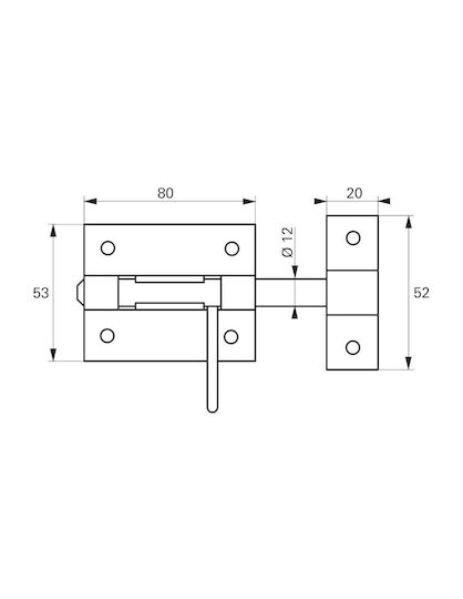 Stahlschiebetürgriff Φ12 Thirard 00206080