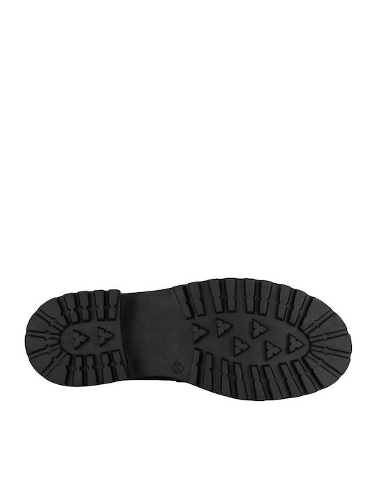 Leather Women's Moccasins in Black Color