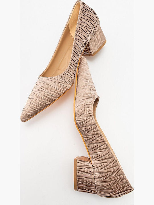 Leder Pumps Beige