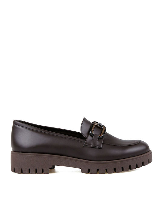 Γυναικεία Loafers σε Καφέ Χρώμα