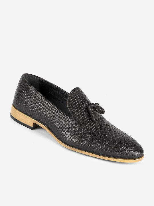 Leder Herren Mokassins in Schwarz Farbe