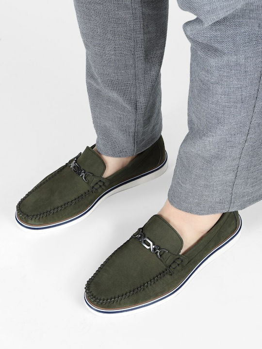 Mocasini barbati in Verde Culori