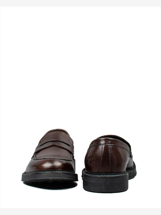 Lenard Ανδρικά Loafers σε Καφέ Χρώμα