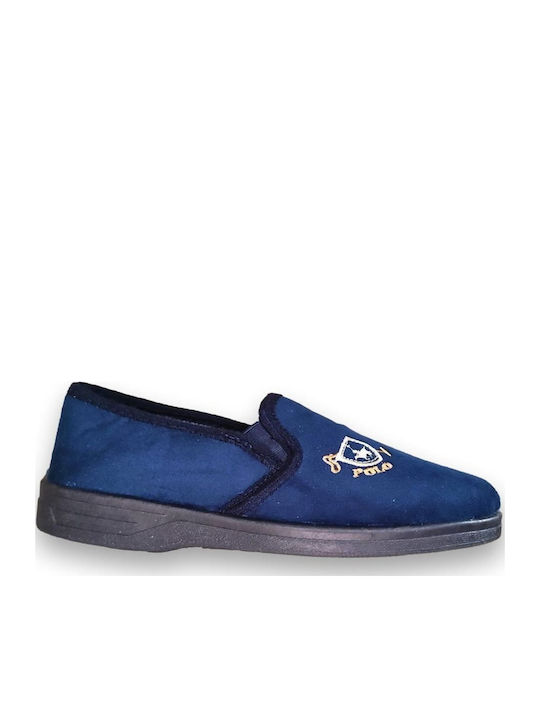 Heel Enclosed Men's Slipper Blue
