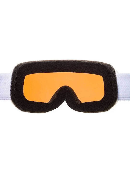 Alpina Μάσκα Σκι & Snowboard Ενηλίκων Λευκή με Φακό σε Πορτοκαλί Χρώμα Alpina Μάσκα Σκι & Snowboard Ενηλίκων Λευκή με Φακό σε Πορτοκαλί Χρώμα