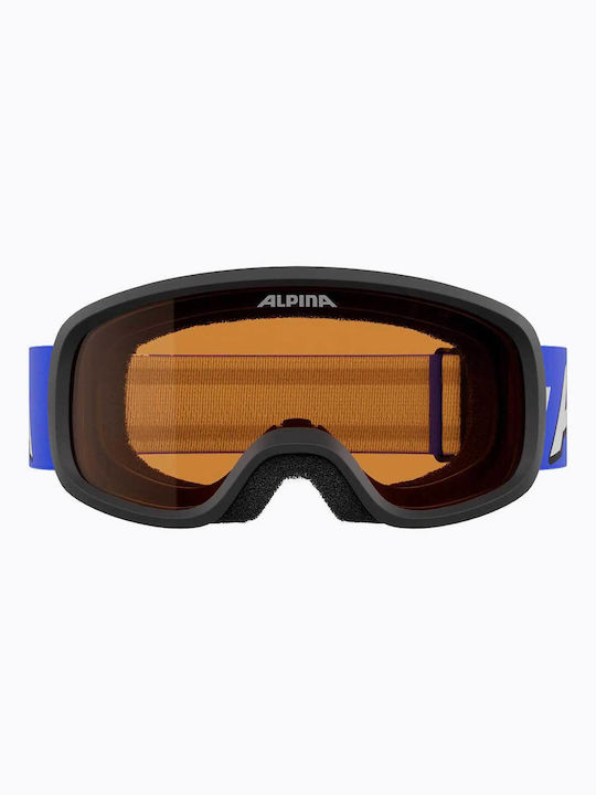 Alpina Μάσκα Σκι & Snowboard Ενηλίκων Μπλε με Φακό Φιμέ σε Μπλε Χρώμα