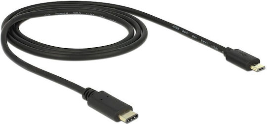 DeLock USB 2.0 Cable USB-C Male - Micro USB-B Black 2m 83334