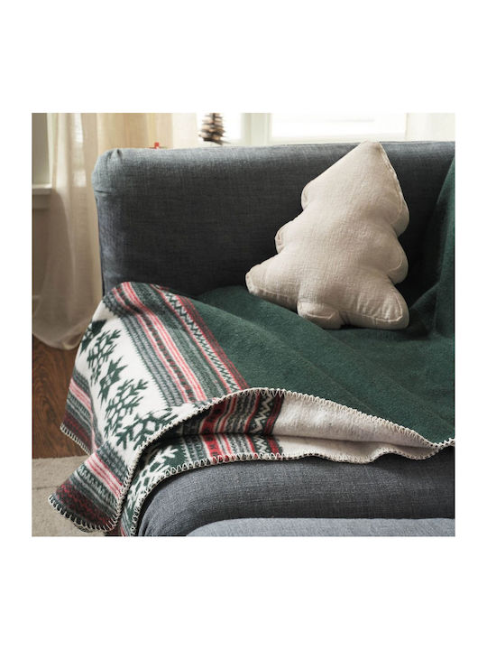 Gofis Home Fleece Blanket Sofa with Fringes 130x170cm