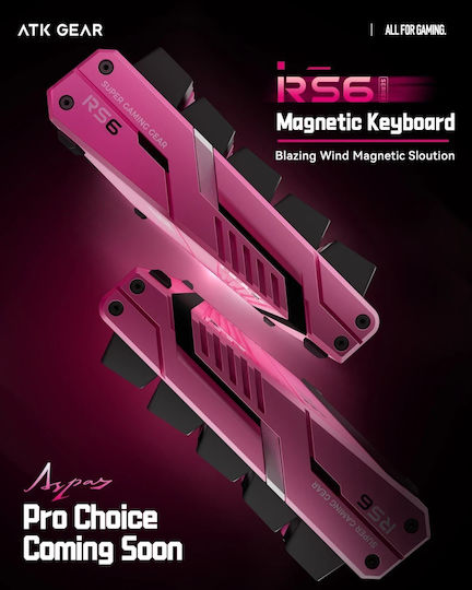 ATK RS6 Ultra - 8K Gaming Μηχανικό Πληκτρολόγιο 65% με Magnetic διακόπτες και RGB φωτισμό (International English) Sakura Warrior