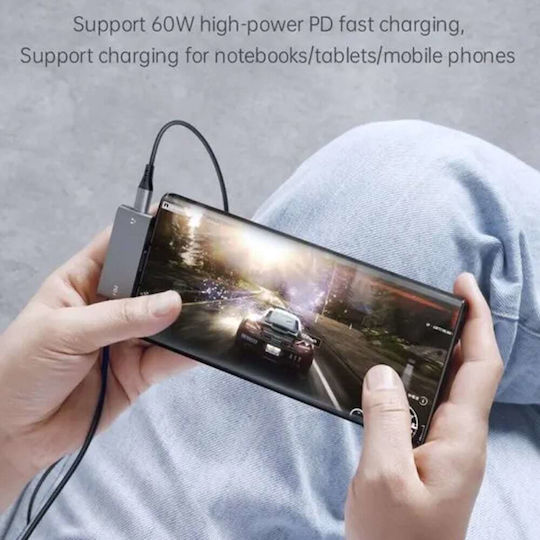 Konverter USB-C männlich zu USB-C 2x weiblich Gray 1Stück CA-7670