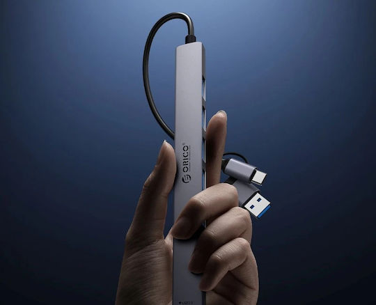 Orico USB Хъб с 15 USB 2.0 Порта и USB-C Интерфейс Сив