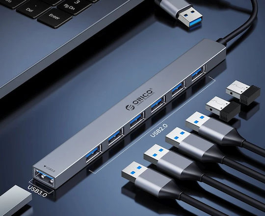 Orico USB Хъб с 15 USB 2.0 Порта и USB-C Интерфейс Сив