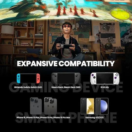 XReal Hub 2 Θυρών USB 2.0 με σύνδεση USB-C Γκρι