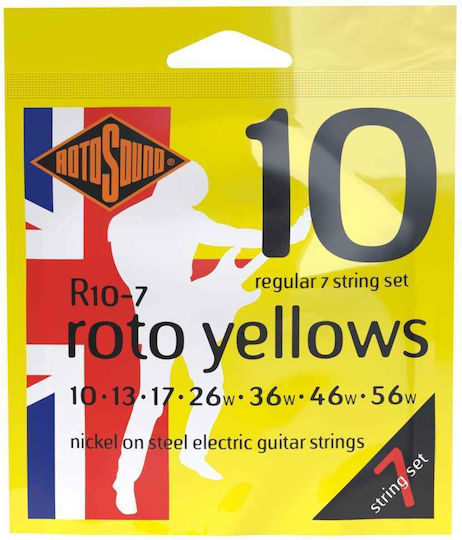 Rotosound Rotosound Electric Guitar Strings Set Nickel Plated Steel 10 - 56 Yellow Regular 7-String