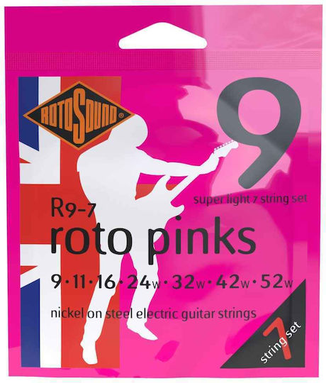 Rotosound R09-7 Roto Pinks Σετ Χορδών Ηλεκτρικής Κιθάρας 9 - 52"