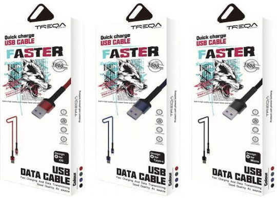 Treqa Φόρτισης Usb USB-C to Lightning Cable Μαύρο 1m Z698330