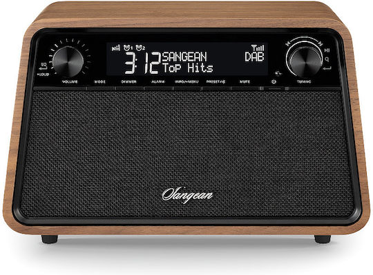Sangean WR-201D Retro Tabletop Radio Electric DAB+ with Bluetooth and USB Vintage Walnut