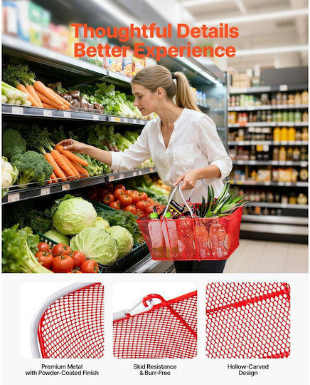 Vevor Shopping Basket Red