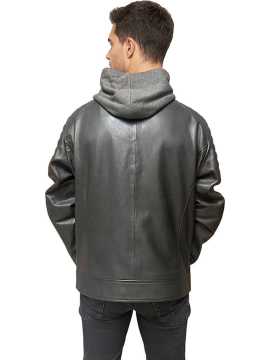 Δερμάτινο Μπουφάν Biker Black