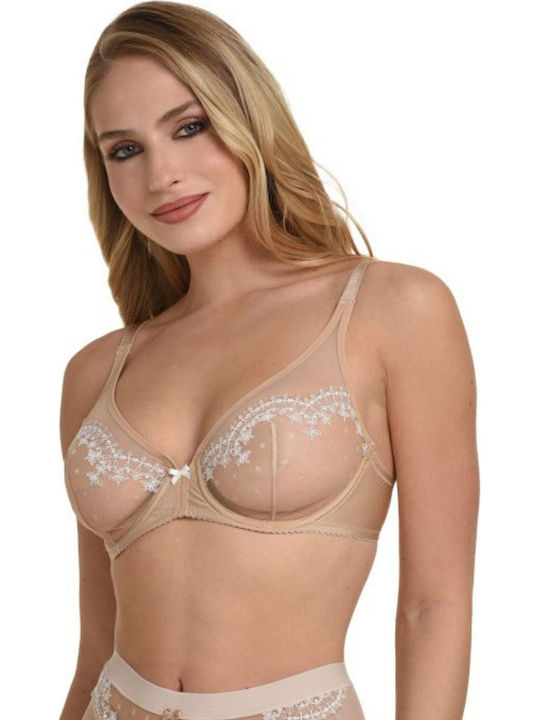 Triangle Triangle Bra without Padding Underwire Nude