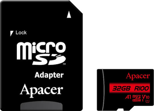 Apacer microSDXC 64GB Class 10 UHS-I 100MB/s με αντάπτορα