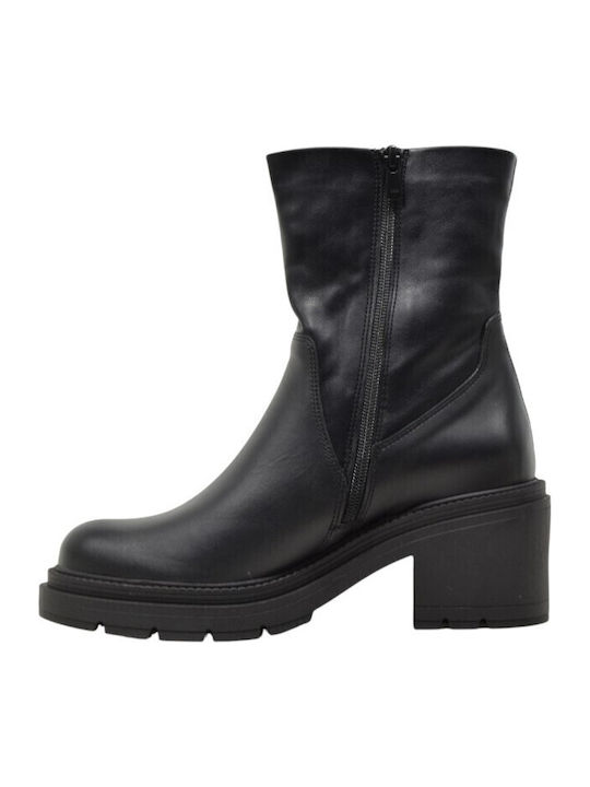 Leather Women's Ankle Boots Black