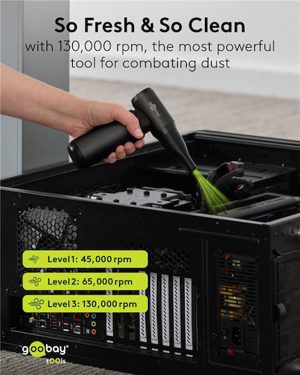 Goobay Handheld Blower 130000rpm with 6000mAh Battery