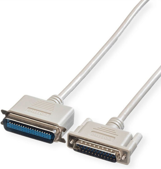 Roline Καλώδιο RS232 25-pin male σε Parallel 36-pin male 1.8m