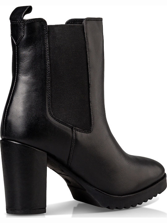 Leather Women's Ankle Boots Black