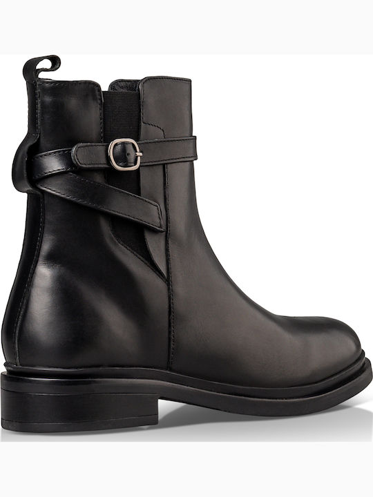 Leather Women's Ankle Boots Black