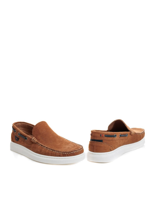 Δερμάτινα Ανδρικά Loafers σε Ταμπά Χρώμα