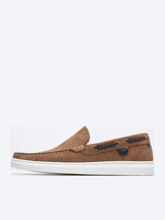Δερμάτινα Ανδρικά Loafers σε Ταμπά Χρώμα