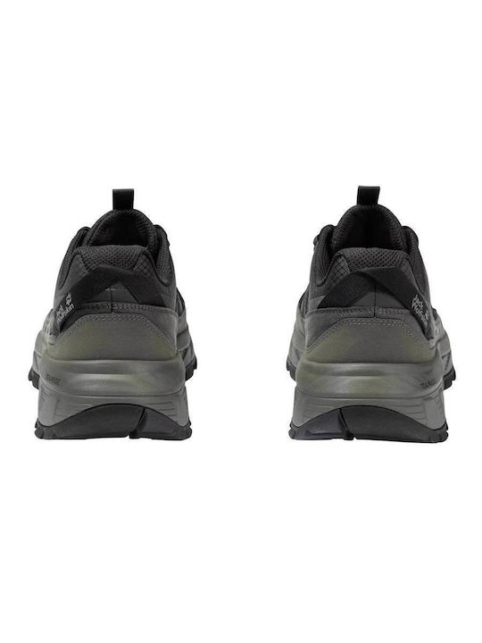 Jack Wolfskin Hike Ανδρικά Ορειβατικά Παπούτσια Αδιάβροχα Μαύρα