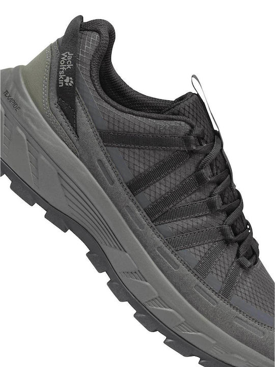 Jack Wolfskin Hike Ανδρικά Ορειβατικά Παπούτσια Αδιάβροχα Μαύρα