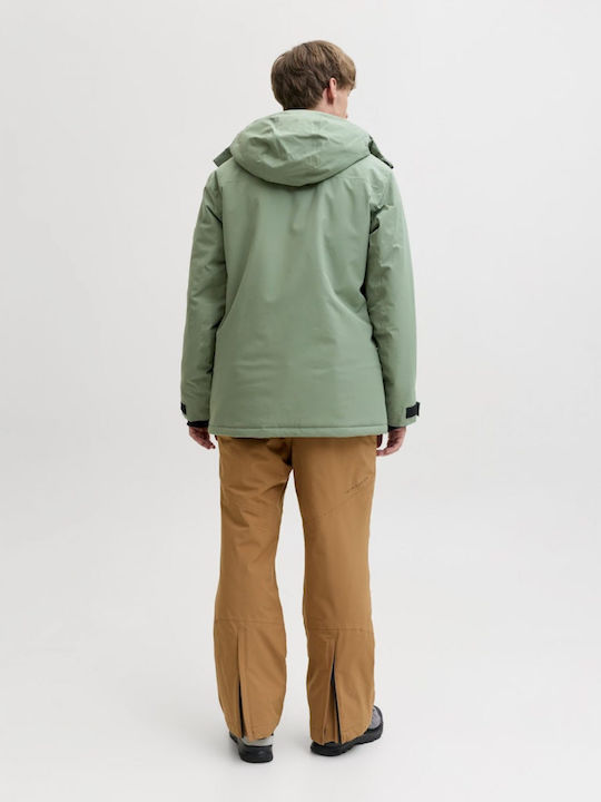 Jack & Jones 12284695 Ανδρικό Μπουφάν για Σκι & Snowboard Πράσινο