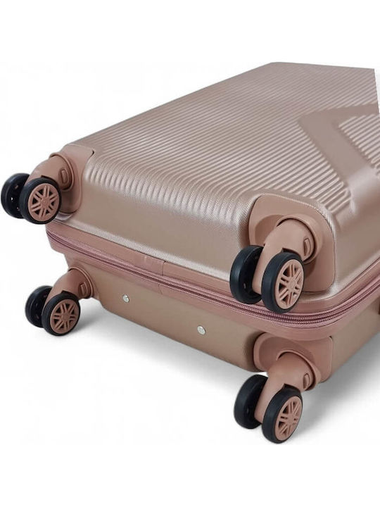 Playful Bags Travel Suitcases Hard Pink/Gold with 4 Wheels