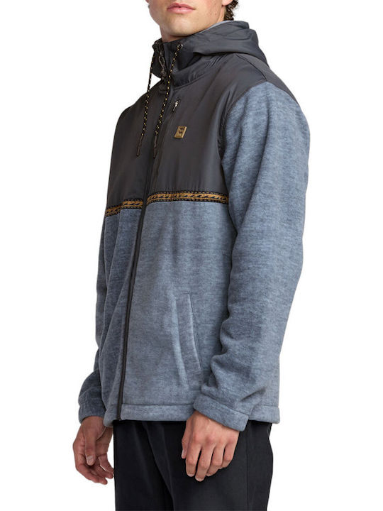 Boundary Men's Fleece Jacket Hooded Blue
